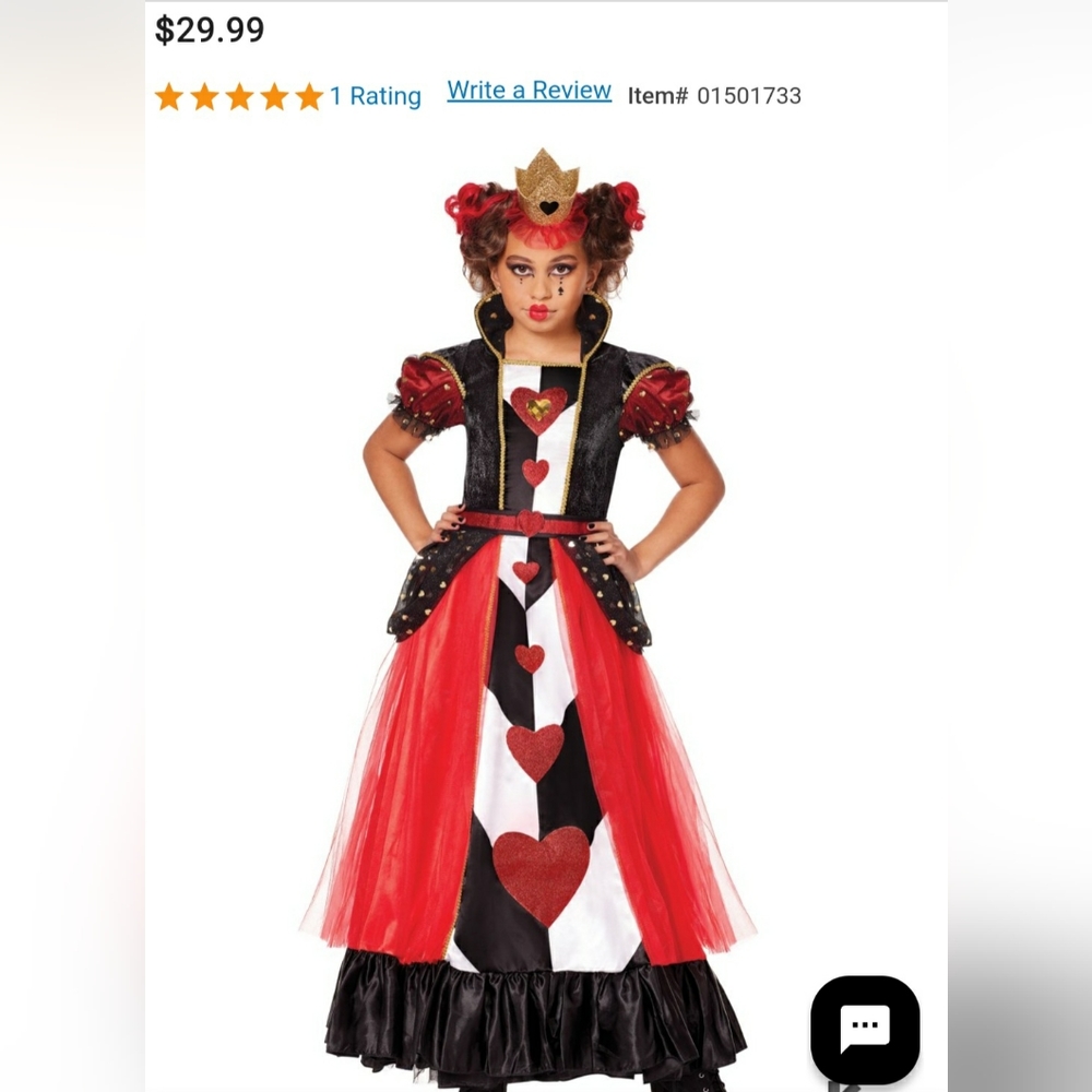 Kids Queen of Hearts Costume